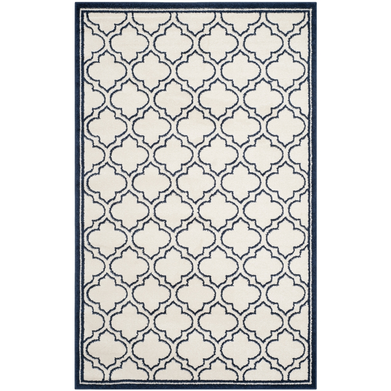 SAFAVIEH Amherst Collection AMT412M Ivory / Navy Rug - 5' X 8'