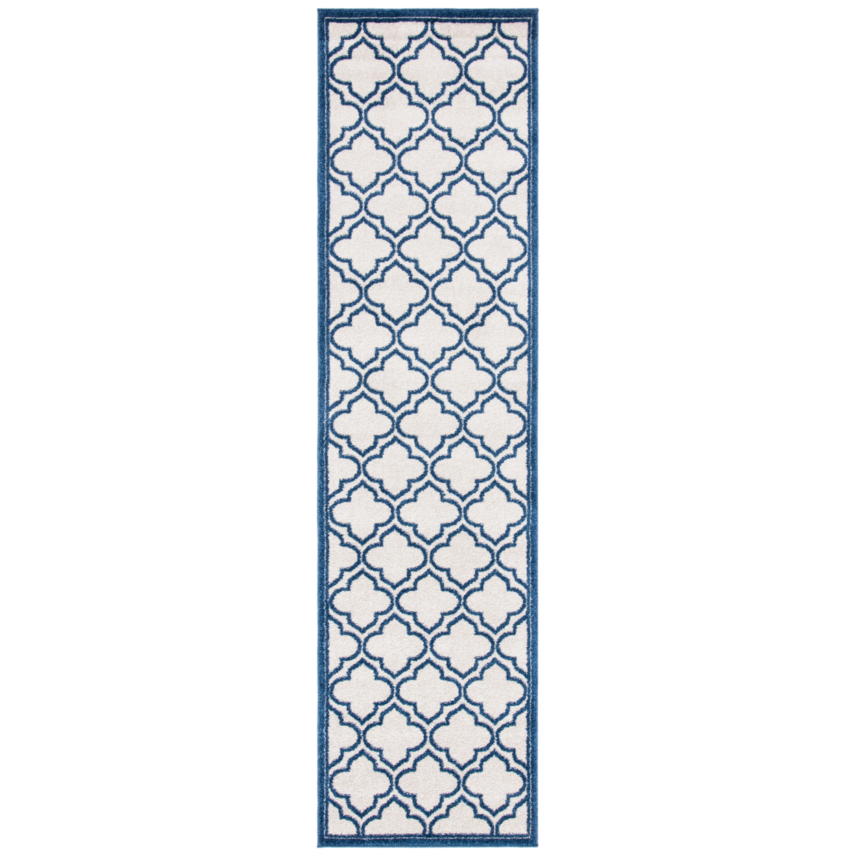 SAFAVIEH Amherst Collection AMT412M Ivory / Navy Rug - 2' 3 X 9'