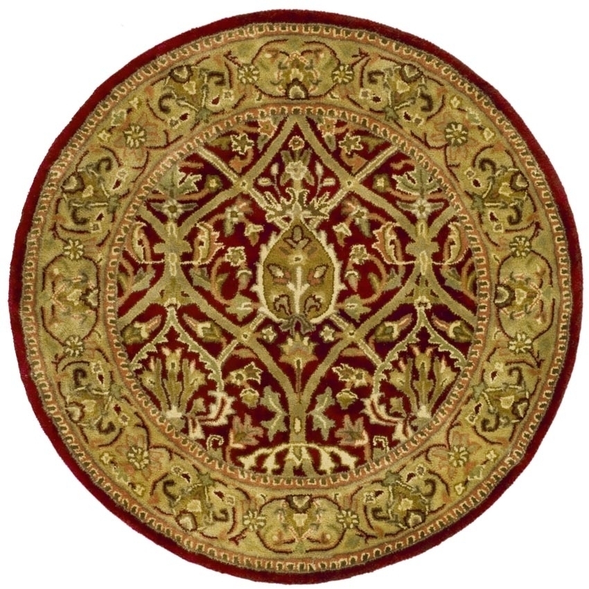 SAFAVIEH Persian Legend PL819K Handmade Red / Gold Rug - 8' Round