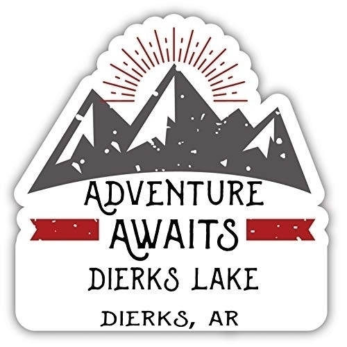 Dierks Lake Dierks Arkansas Souvenir Decorative Stickers (Choose Theme And Size) - 4-Pack, 4-Inch, Adventures Awaits
