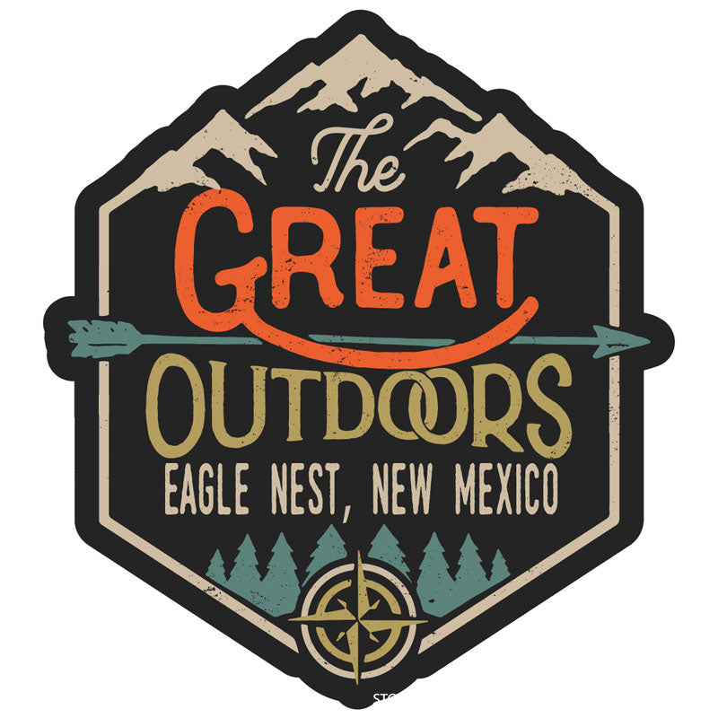 Eagle Nest New Mexico Souvenir Decorative Stickers (Choose Theme And Size) - 4-Pack, 6-Inch, Tent