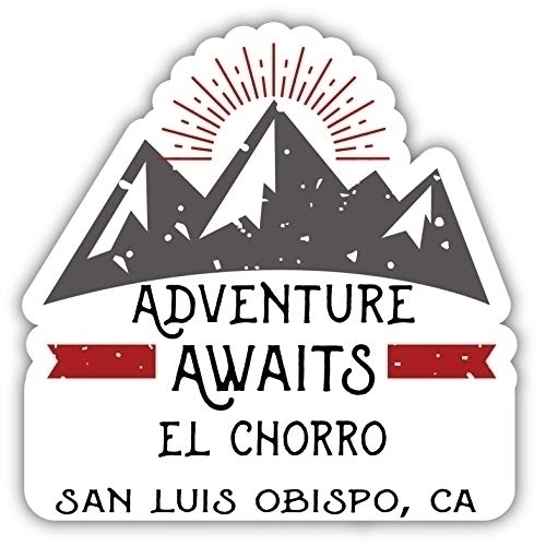 El Chorro San Luis Obispo California Souvenir Decorative Stickers (Choose Theme And Size) - Single Unit, 8-Inch, Adventures Awaits