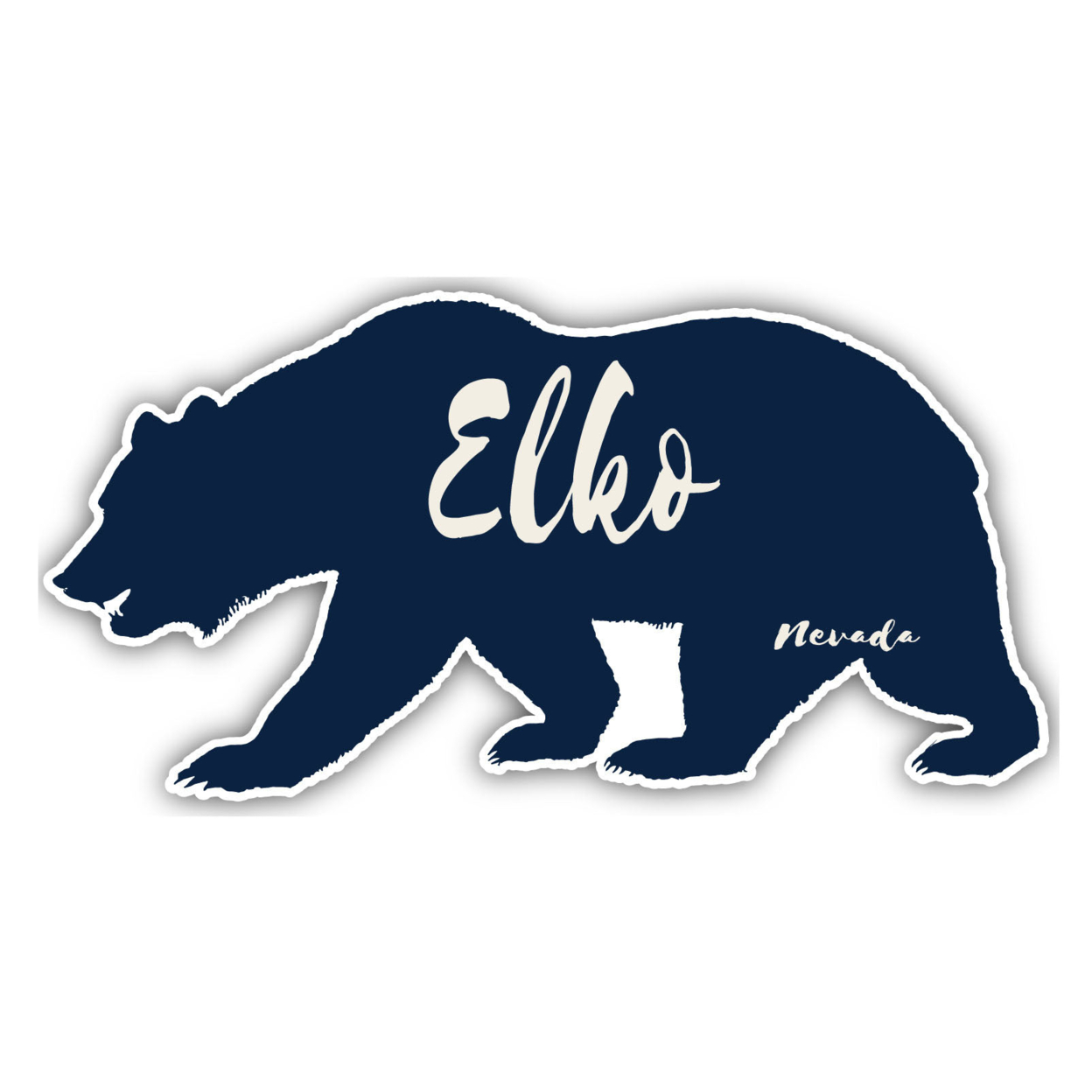 Elko Nevada Souvenir Decorative Stickers (Choose Theme And Size) - Single Unit, 6-Inch, Bear