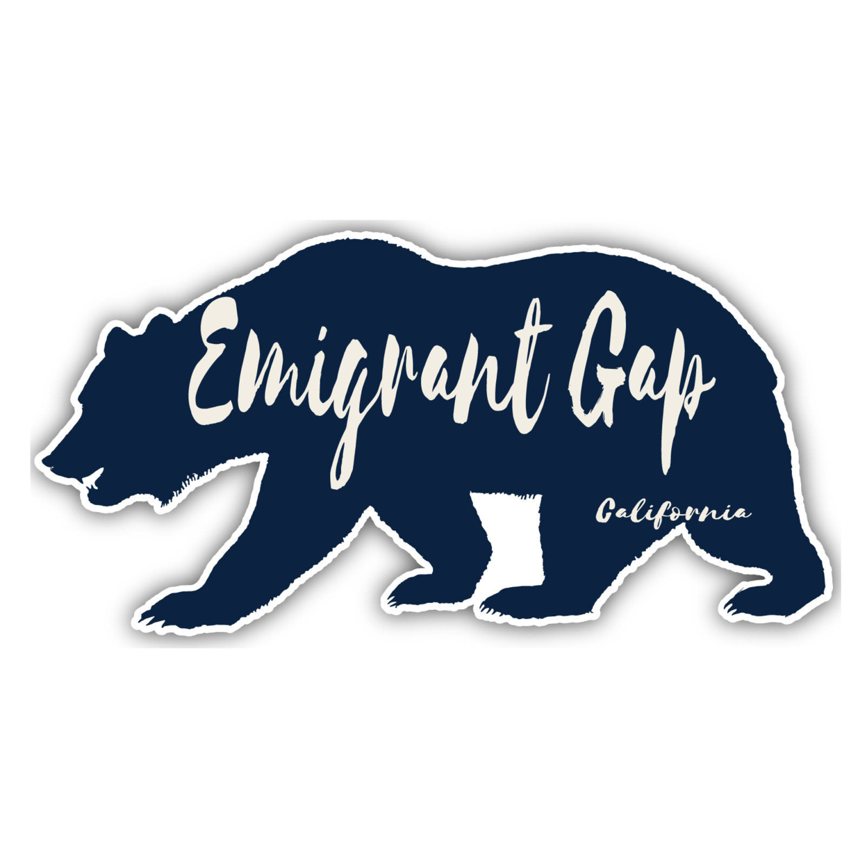 Emigrant Gap California Souvenir Decorative Stickers (Choose Theme And Size) - 4-Pack, 8-Inch, Bear