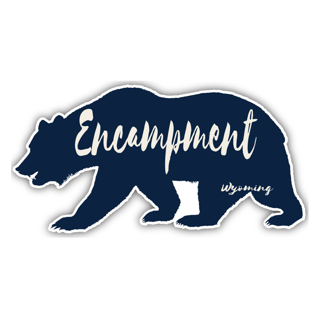 Encampment Wyoming Souvenir Decorative Stickers (Choose Theme And Size) - Single Unit, 12-Inch, Bear