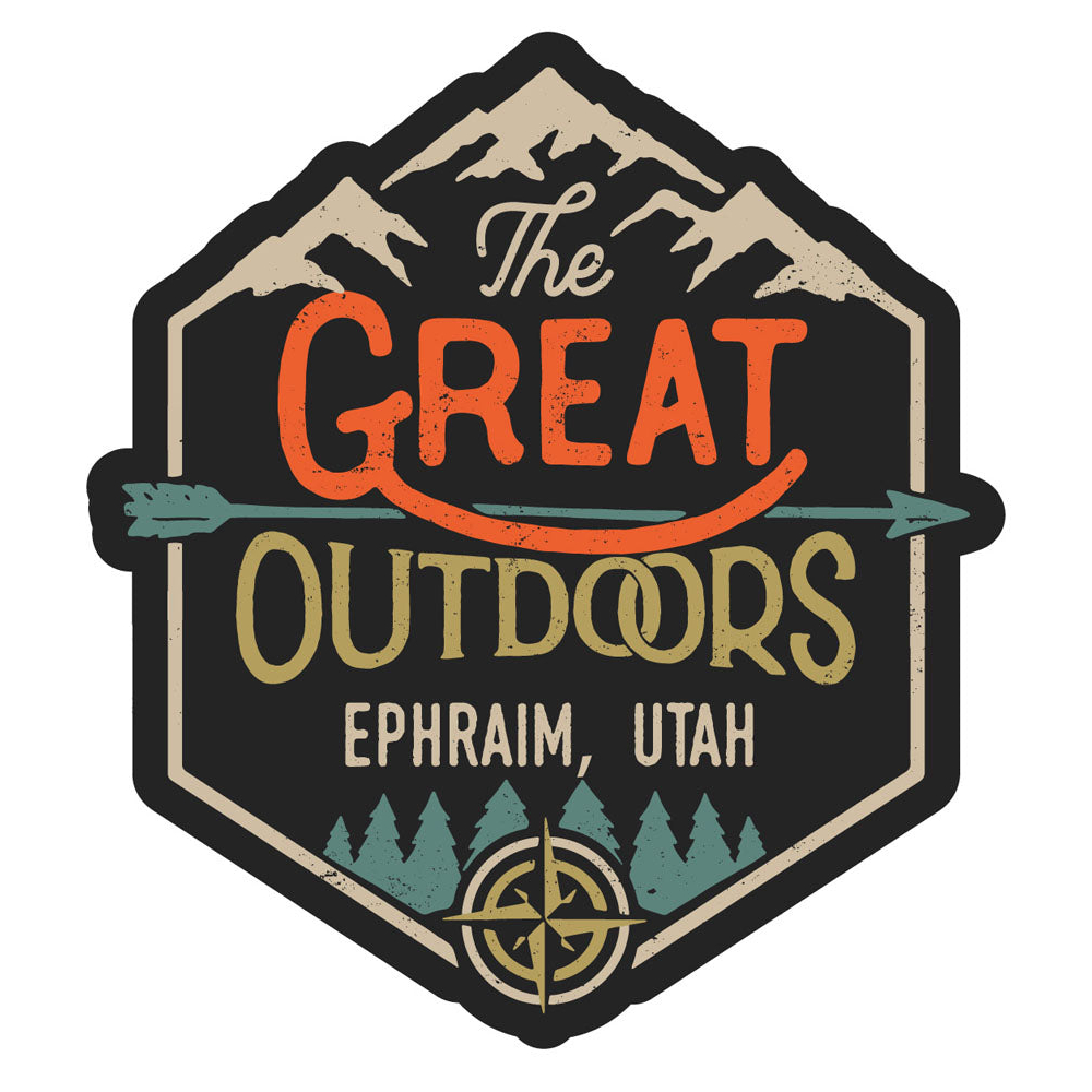 Ephraim Utah Souvenir Decorative Stickers (Choose Theme And Size) - Single Unit, 4-Inch, Great Outdoors