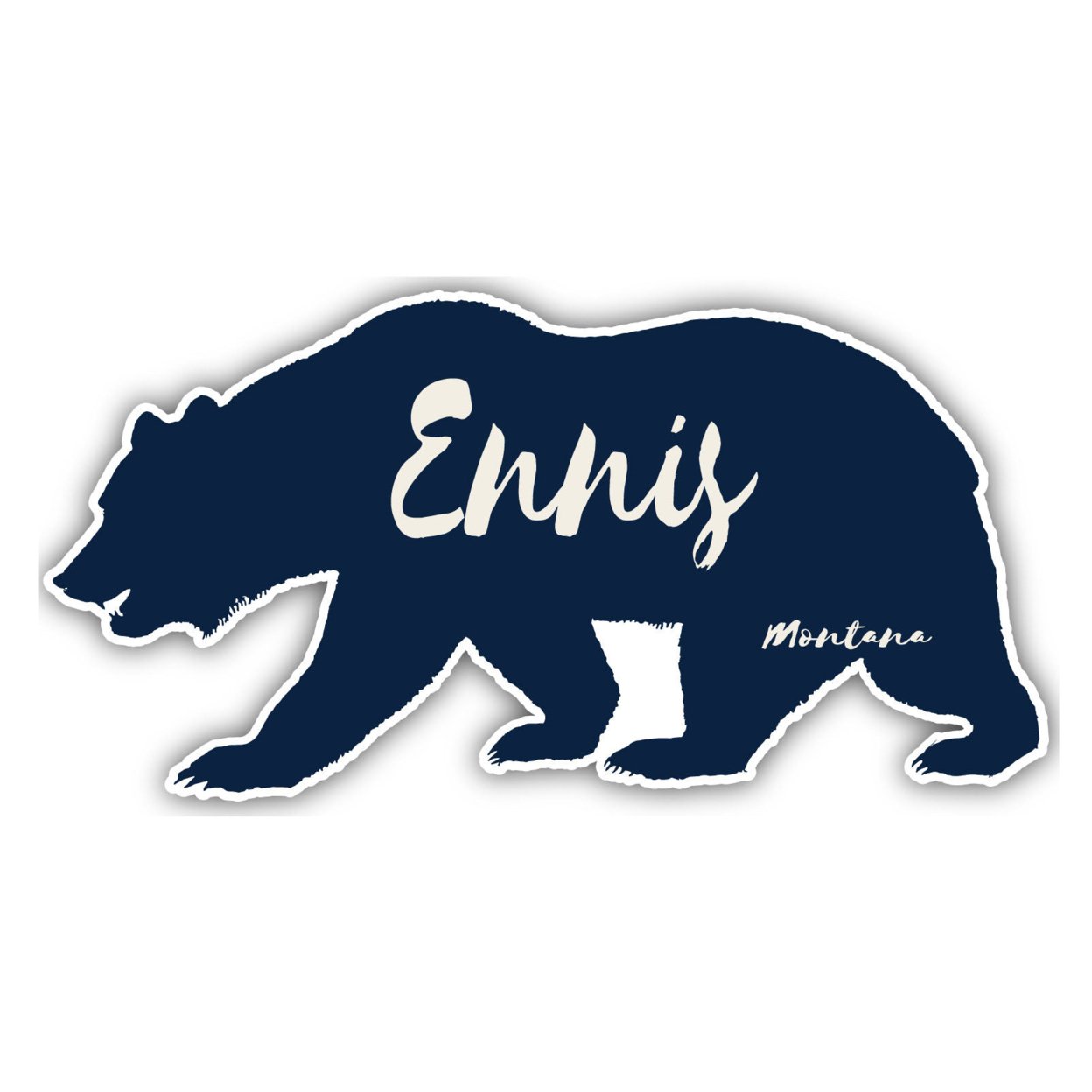 Ennis Montana Souvenir Decorative Stickers (Choose Theme And Size) - 4-Pack, 8-Inch, Great Outdoors