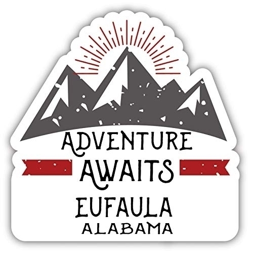 Eufaula Alabama Souvenir Decorative Stickers (Choose Theme And Size) - Single Unit, 4-Inch, Adventures Awaits