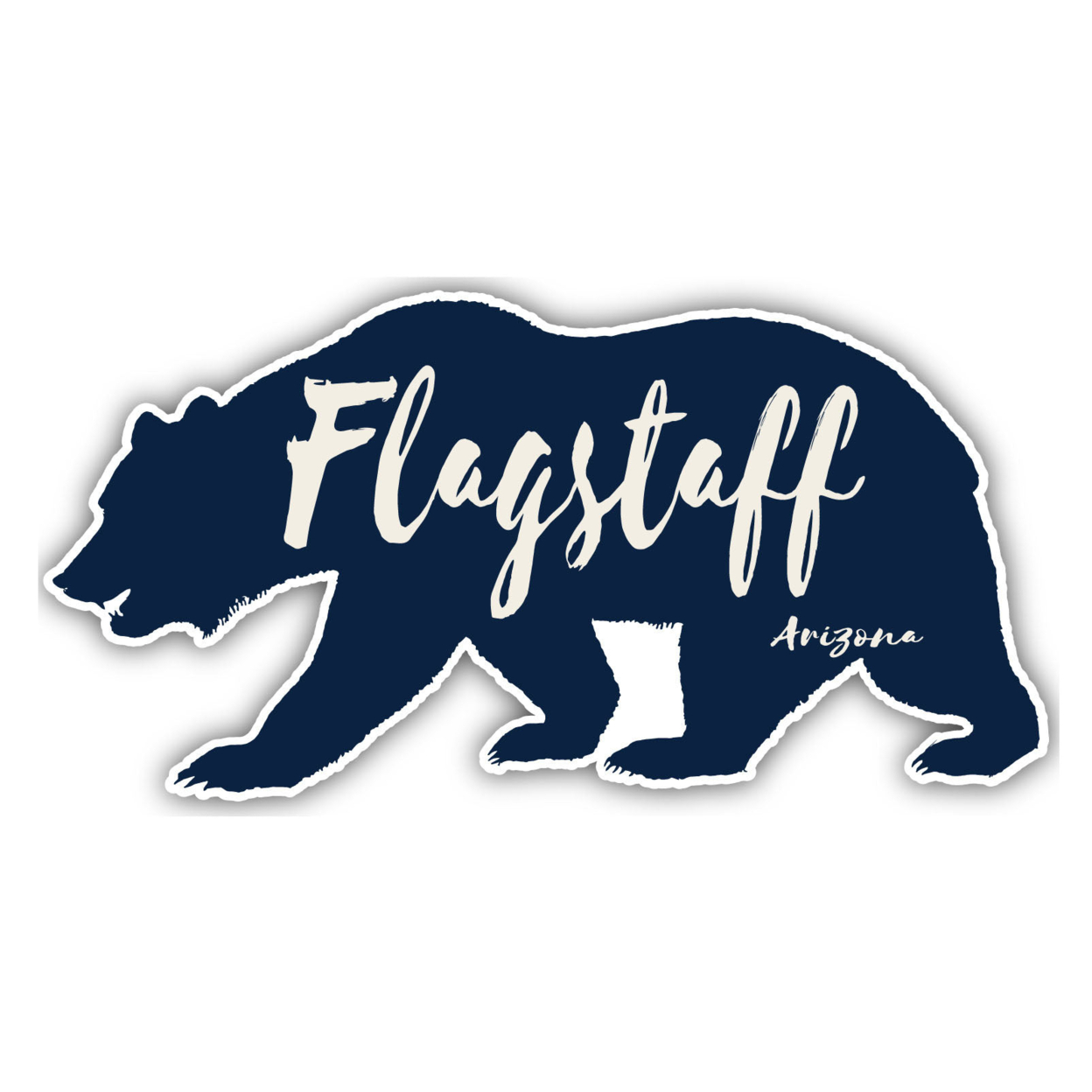 Flagstaff Arizona Souvenir Decorative Stickers (Choose Theme And Size) - Single Unit, 8-Inch, Bear