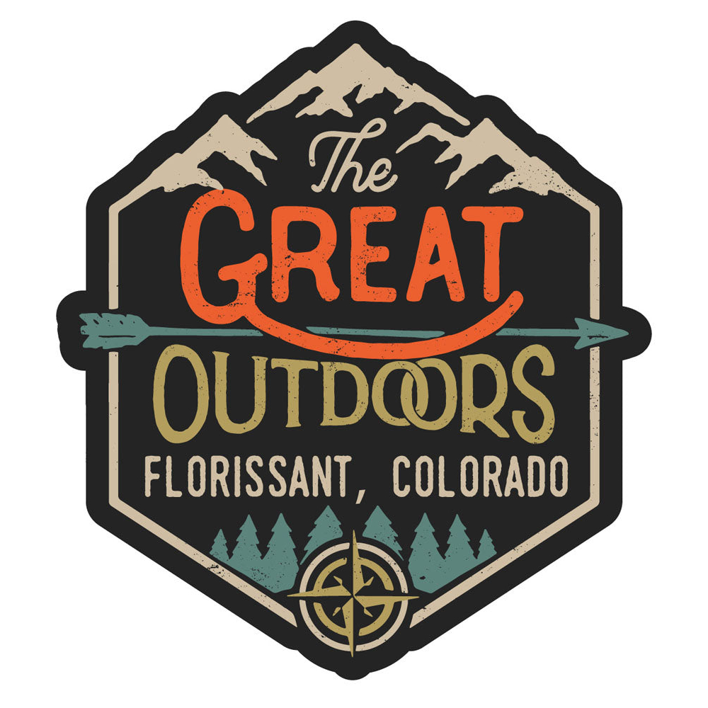 Florissant Colorado Souvenir Decorative Stickers (Choose Theme And Size) - Single Unit, 2-Inch, Adventures Awaits