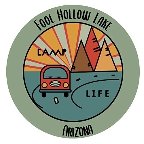 Fool Hollow Lake Arizona Souvenir Decorative Stickers (Choose Theme And Size) - Single Unit, 10-Inch, Camp Life
