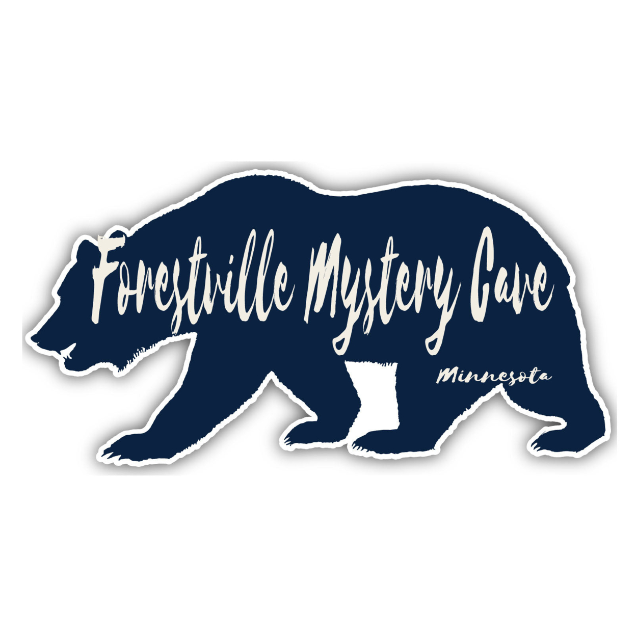 Forestville Mystery Cave Minnesota Souvenir Decorative Stickers (Choose Theme And Size) - Single Unit, 6-Inch, Bear