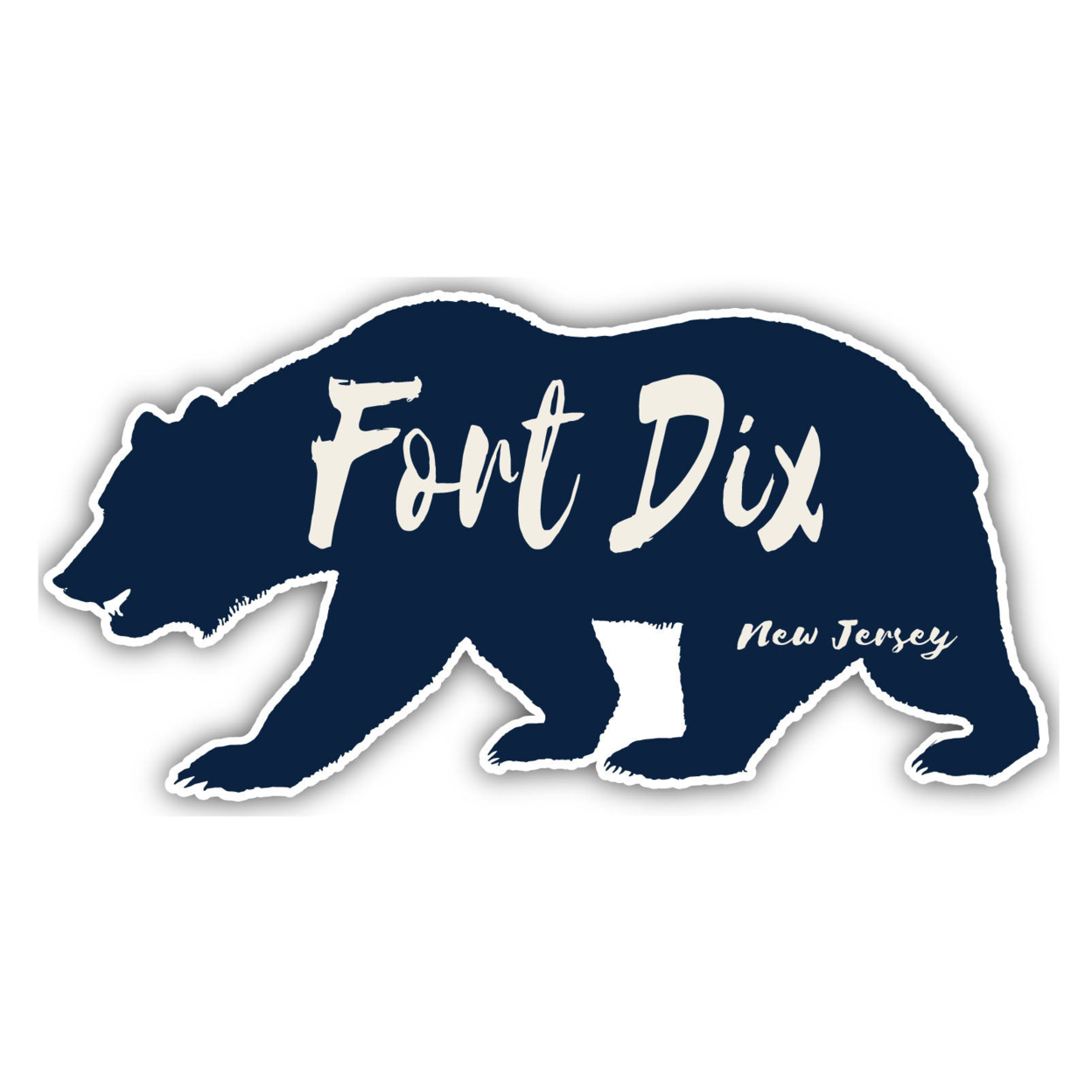 Fort Dix New Jersey Souvenir Decorative Stickers (Choose Theme And Size) - Single Unit, 12-Inch, Great Outdoors