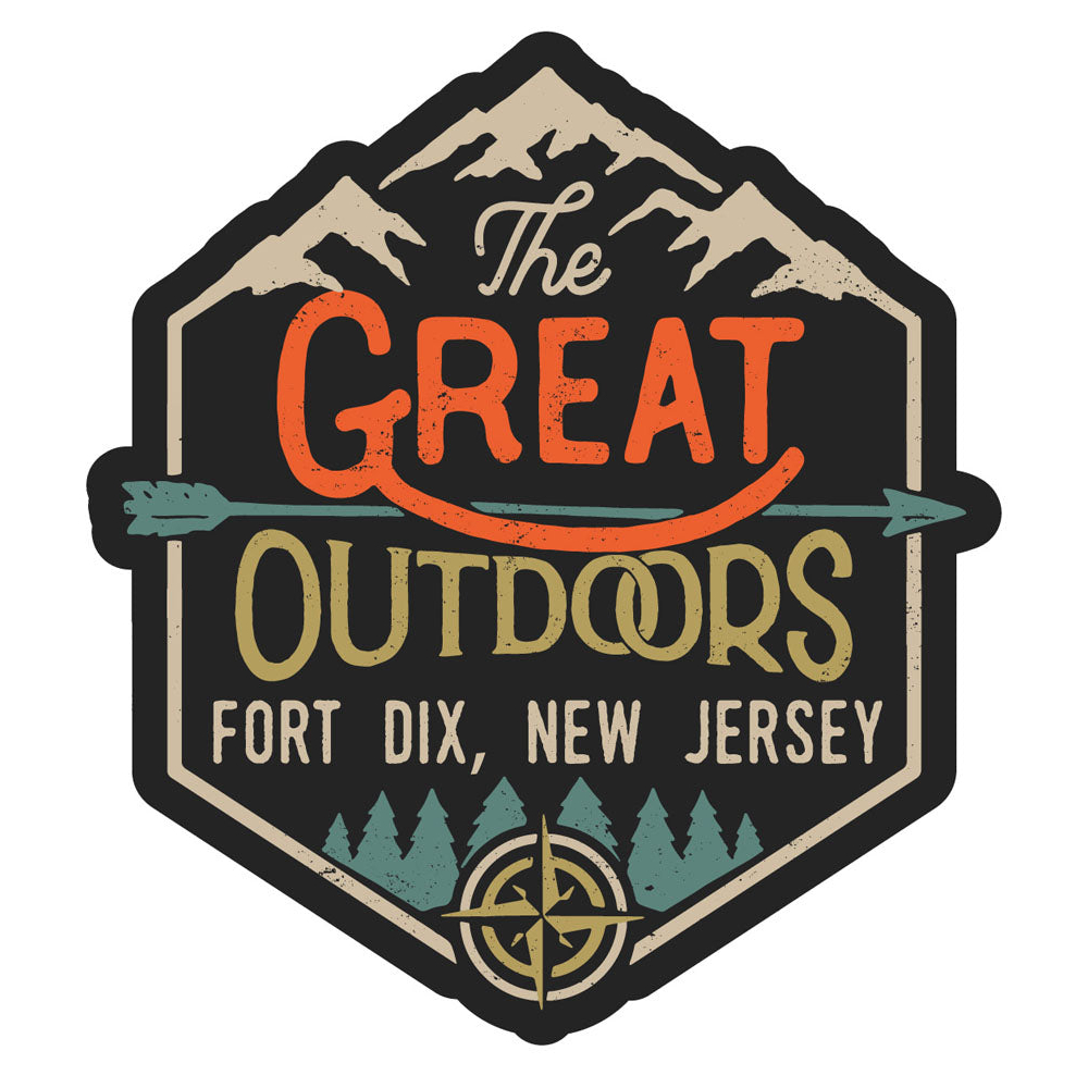 Fort Dix New Jersey Souvenir Decorative Stickers (Choose Theme And Size) - Single Unit, 8-Inch, Tent