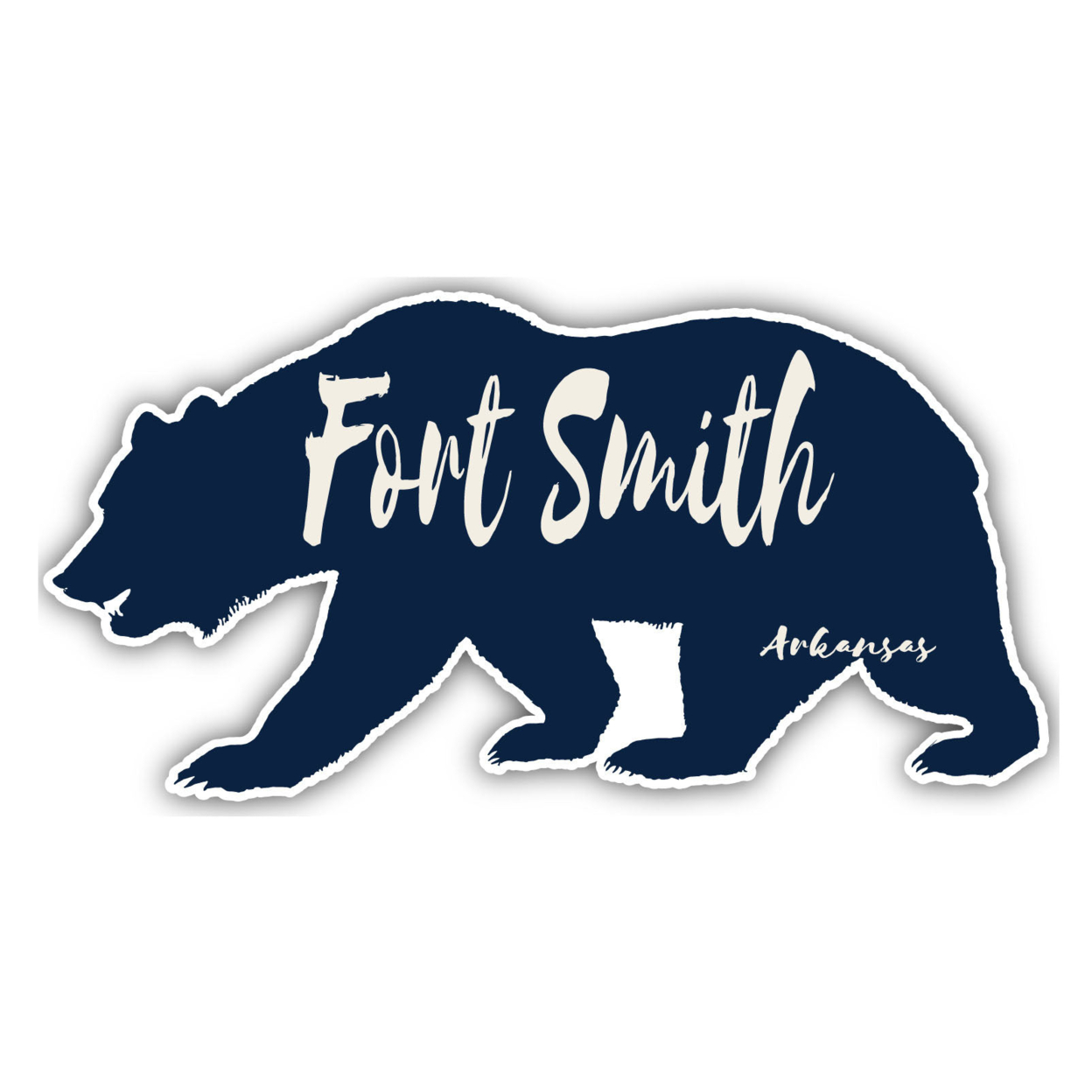 Fort Smith Arkansas Souvenir Decorative Stickers (Choose Theme And Size) - Single Unit, 12-Inch, Bear