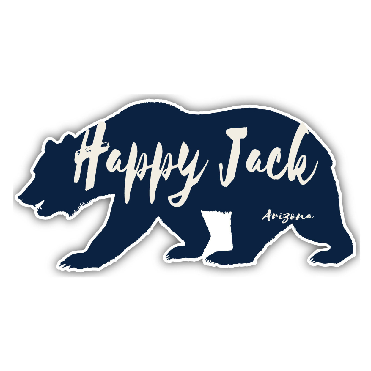 Happy Jack Arizona Souvenir Decorative Stickers (Choose Theme And Size) - 4-Pack, 4-Inch, Tent