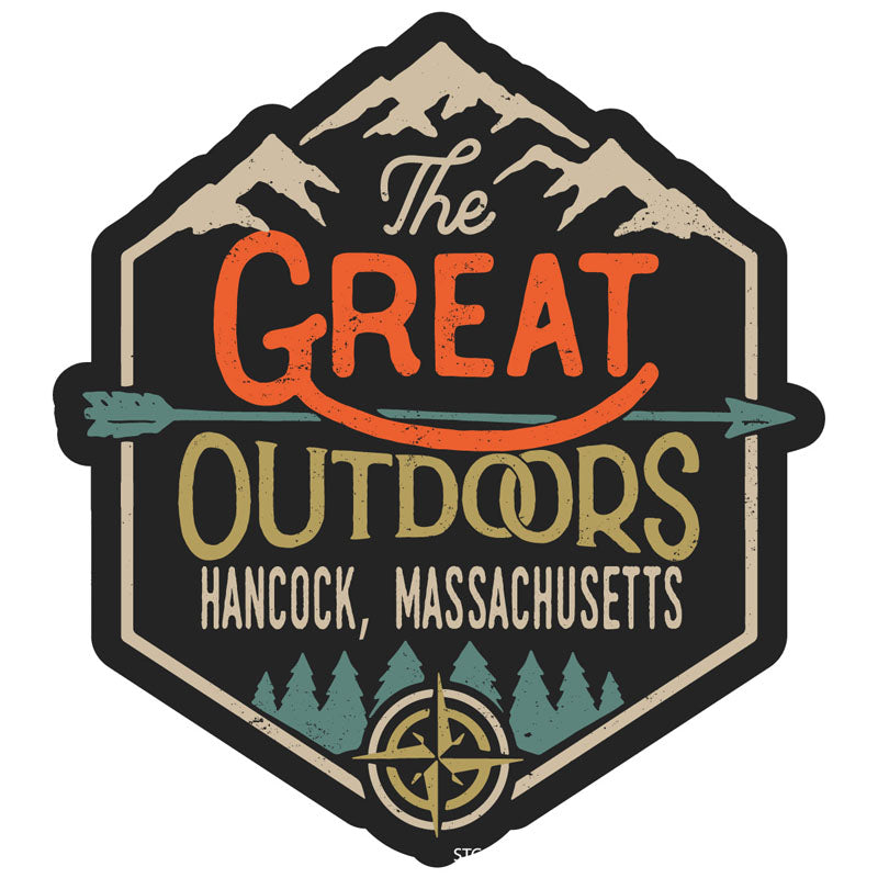 Hancock Massachusetts Souvenir Decorative Stickers (Choose Theme And Size) - Single Unit, 4-Inch, Great Outdoors