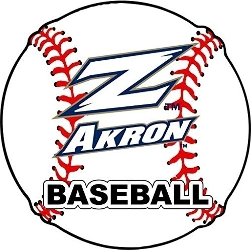 Akron Zips 4-Inch Round Vinyl Decal Sticker - Baseball