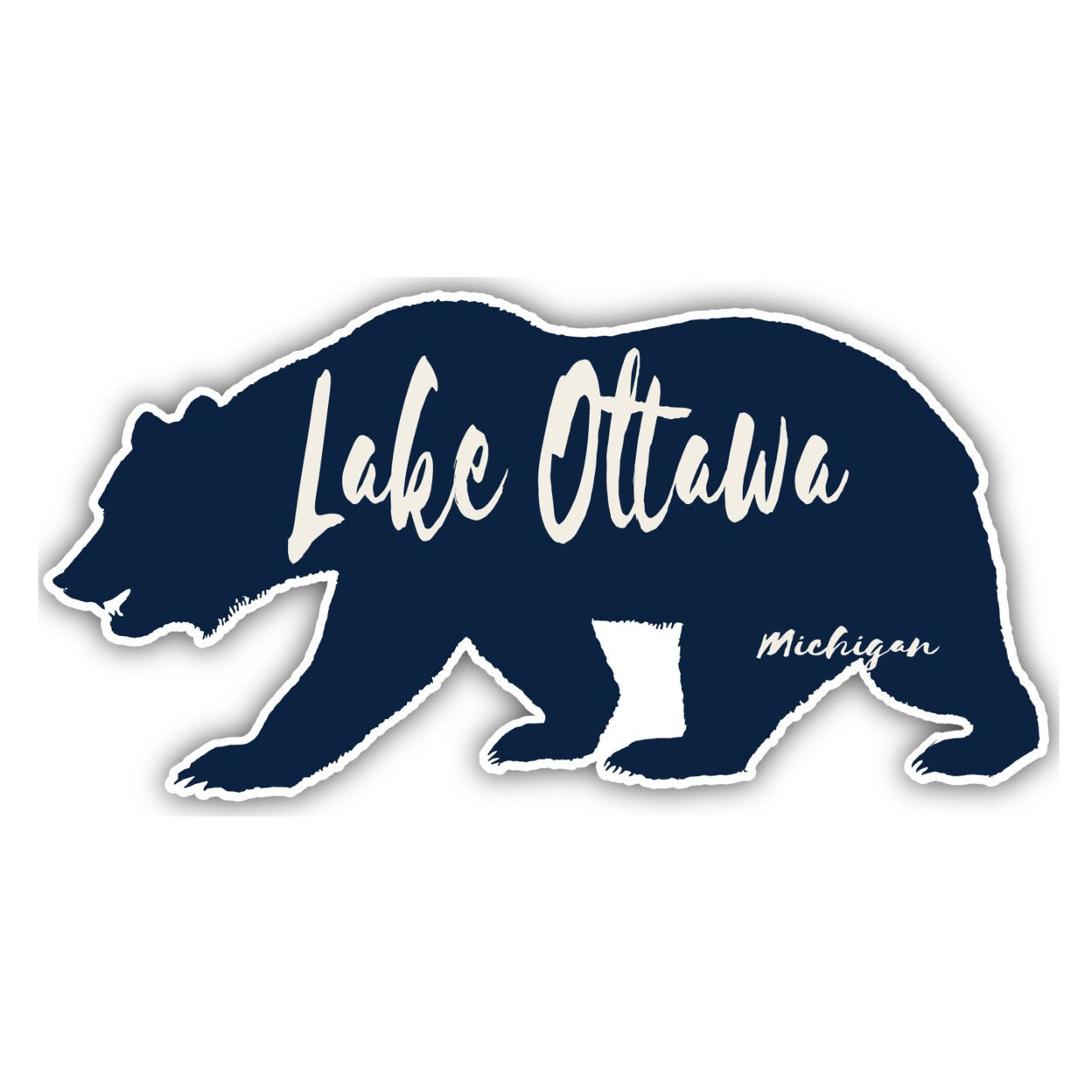 Lake Jacomo Missouri Souvenir Decorative Stickers (Choose Theme And Size) - 2-Inch, Bear