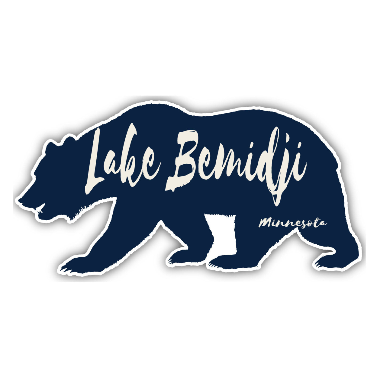 Lake Koronis Minnesota Souvenir Decorative Stickers (Choose Theme And Size) - 4-Inch, Bear