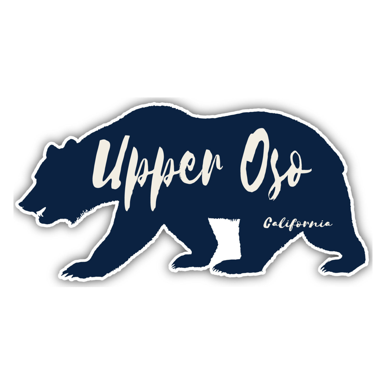 Upper OSO California Souvenir Decorative Stickers (Choose Theme And Size) - Single Unit, 2-Inch, Bear