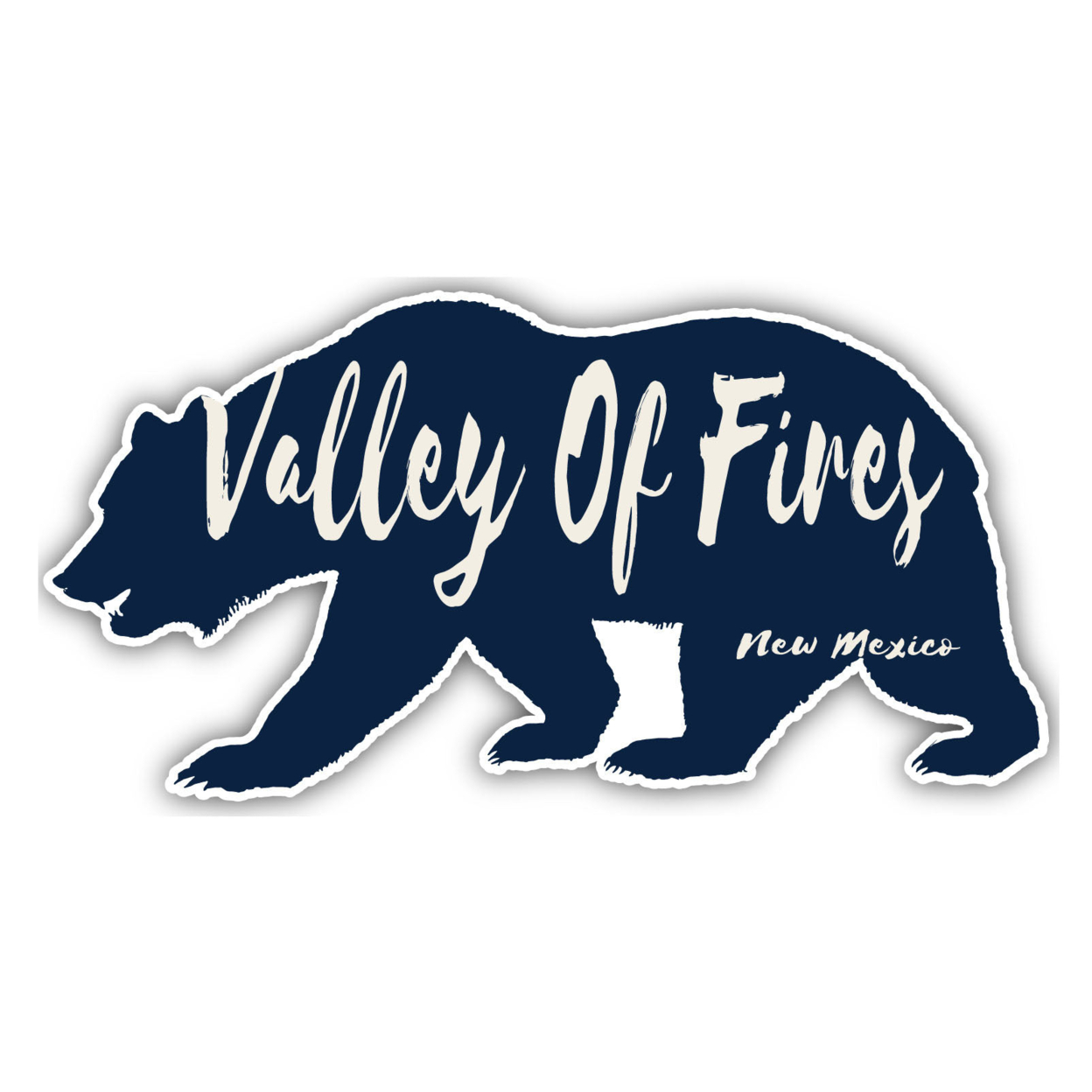 Valley Of Fires New Mexico Souvenir Decorative Stickers (Choose Theme And Size) - Single Unit, 4-Inch, Bear