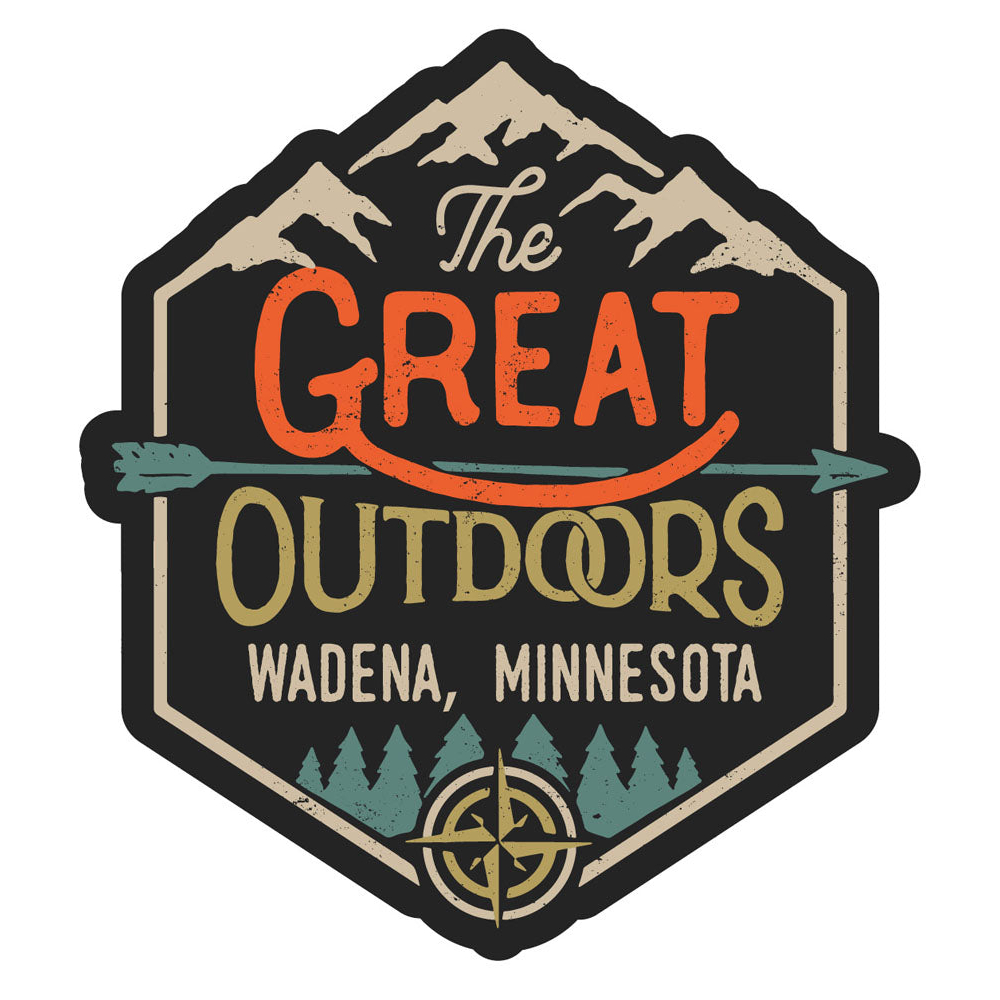 Wadena Minnesota Souvenir Decorative Stickers (Choose Theme And Size) - Single Unit, 2-Inch, Great Outdoors
