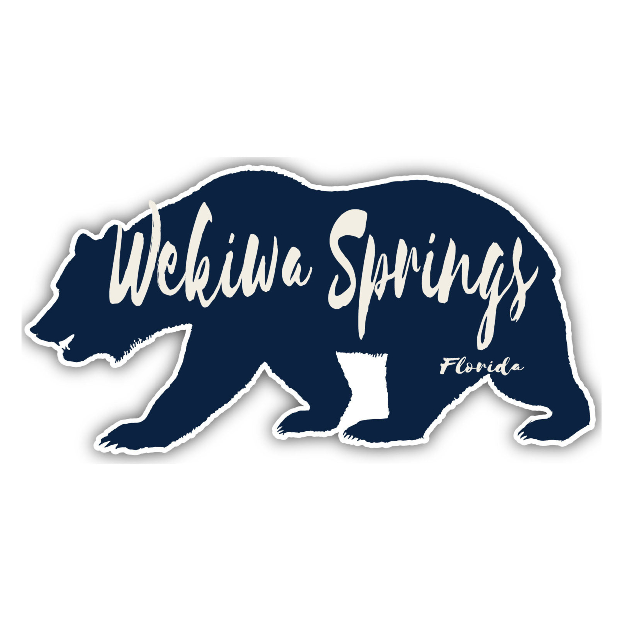 Wekiwa Springs Florida Souvenir Decorative Stickers (Choose Theme And Size) - Single Unit, 4-Inch, Bear