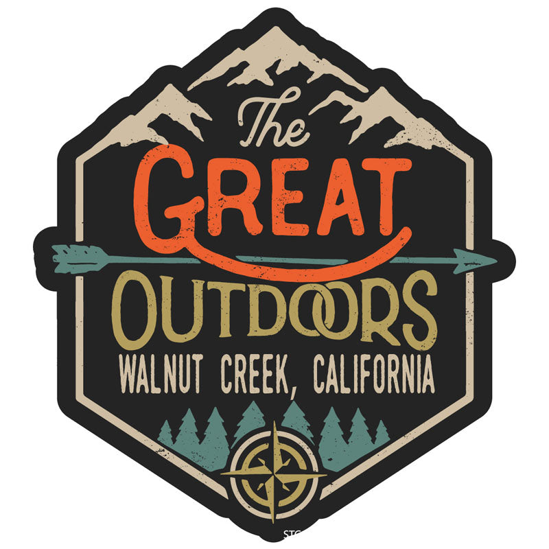Walnut Creek California Souvenir Decorative Stickers (Choose Theme And Size) - Single Unit, 4-Inch, Bear