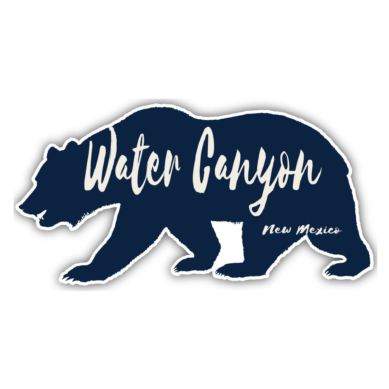 Water Canyon New Mexico Souvenir Decorative Stickers (Choose Theme And Size) - Single Unit, 4-Inch, Bear