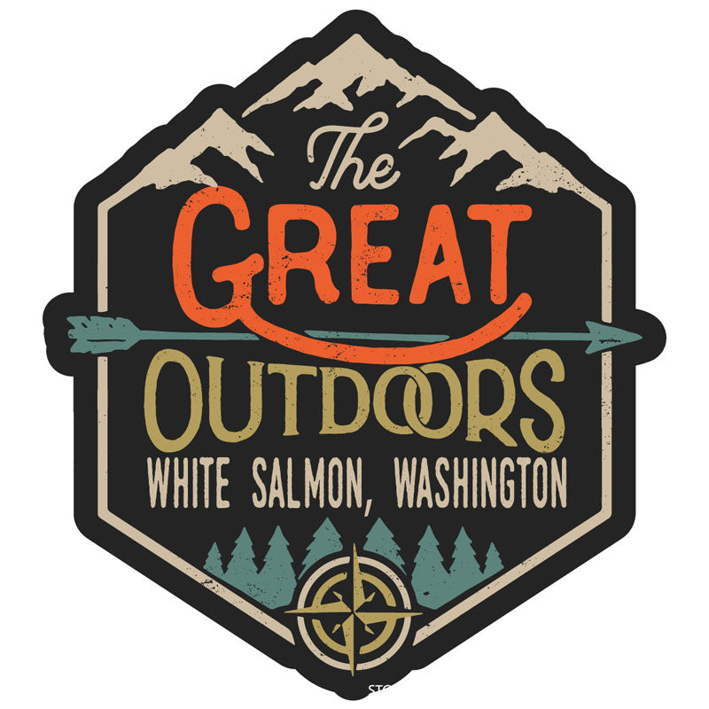 White Salmon Washington Souvenir Decorative Stickers (Choose Theme And Size) - Single Unit, 2-Inch, Tent