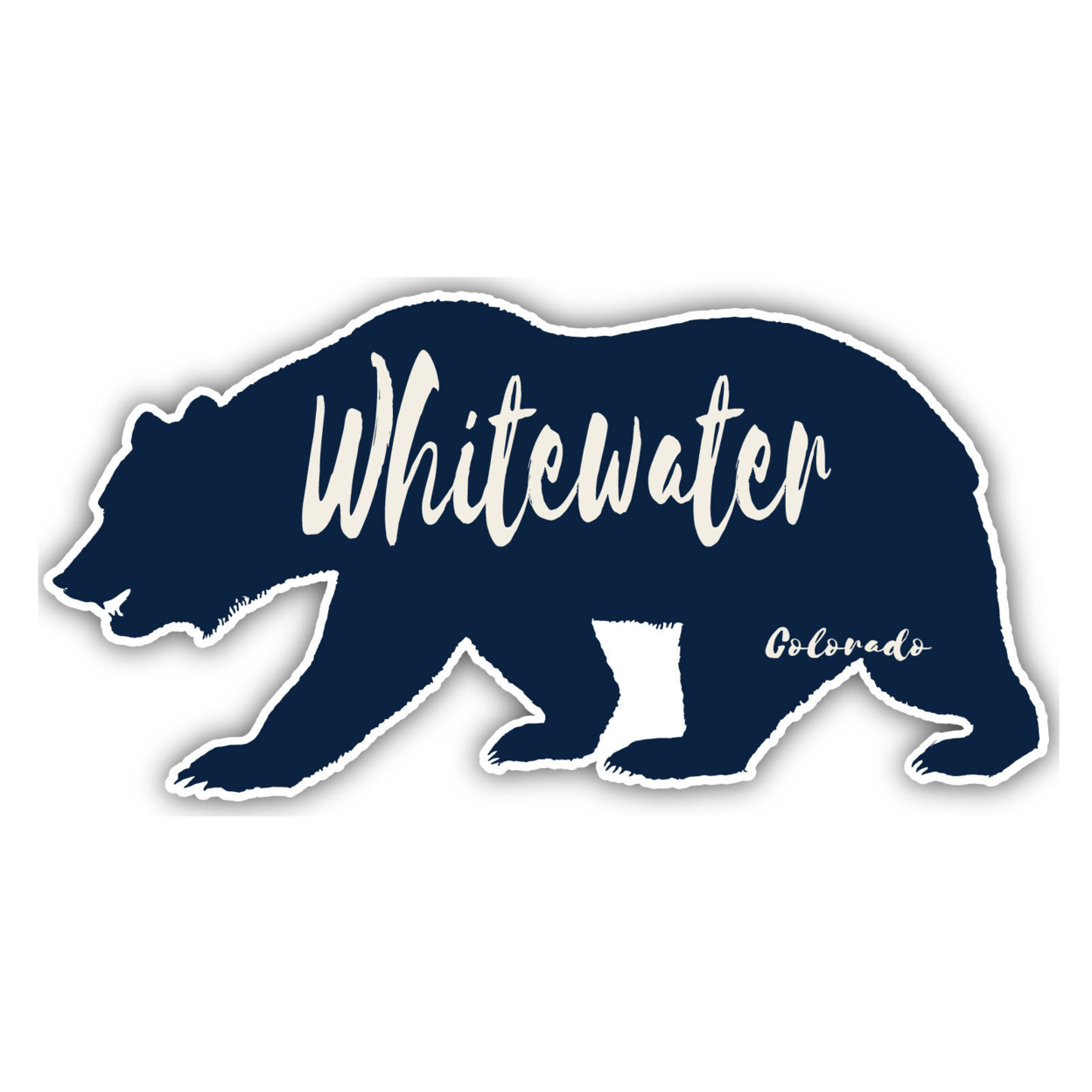 Whitewater Colorado Souvenir Decorative Stickers (Choose Theme And Size) - Single Unit, 2-Inch, Bear