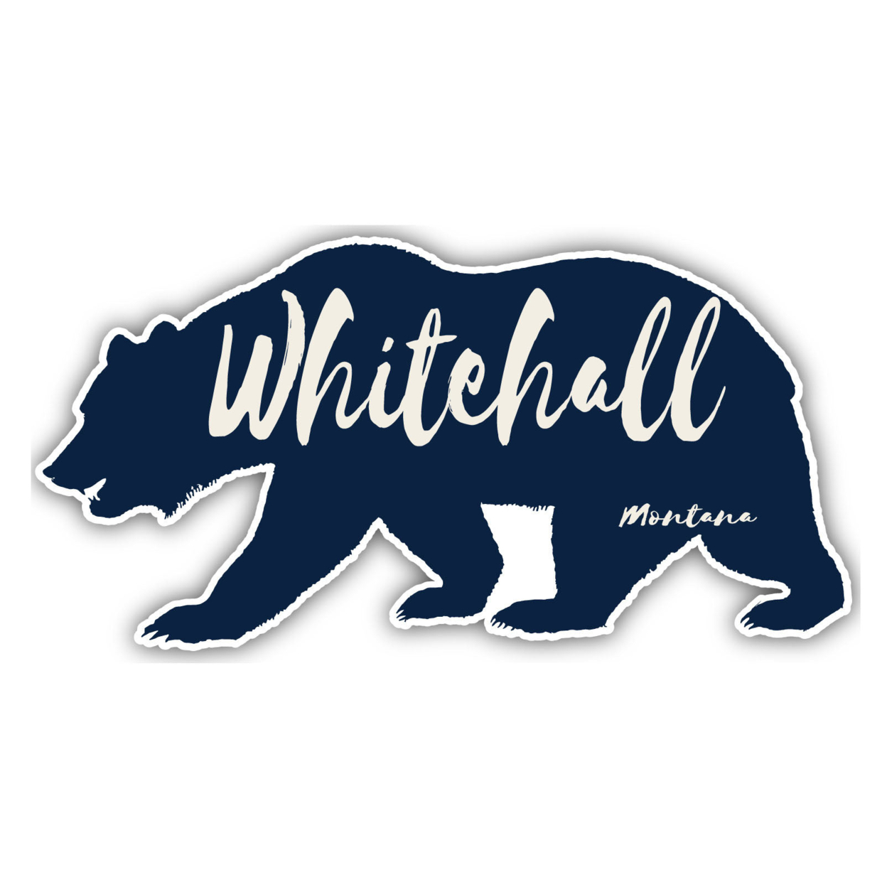 Whitehall Montana Souvenir Decorative Stickers (Choose Theme And Size) - Single Unit, 2-Inch, Bear