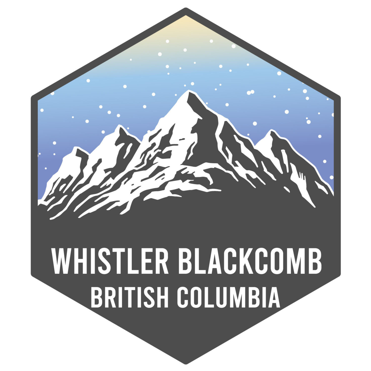 Whistler Blackcomb British Columbia Ski Adventures Souvenir 4 Inch Vinyl Decal Sticker