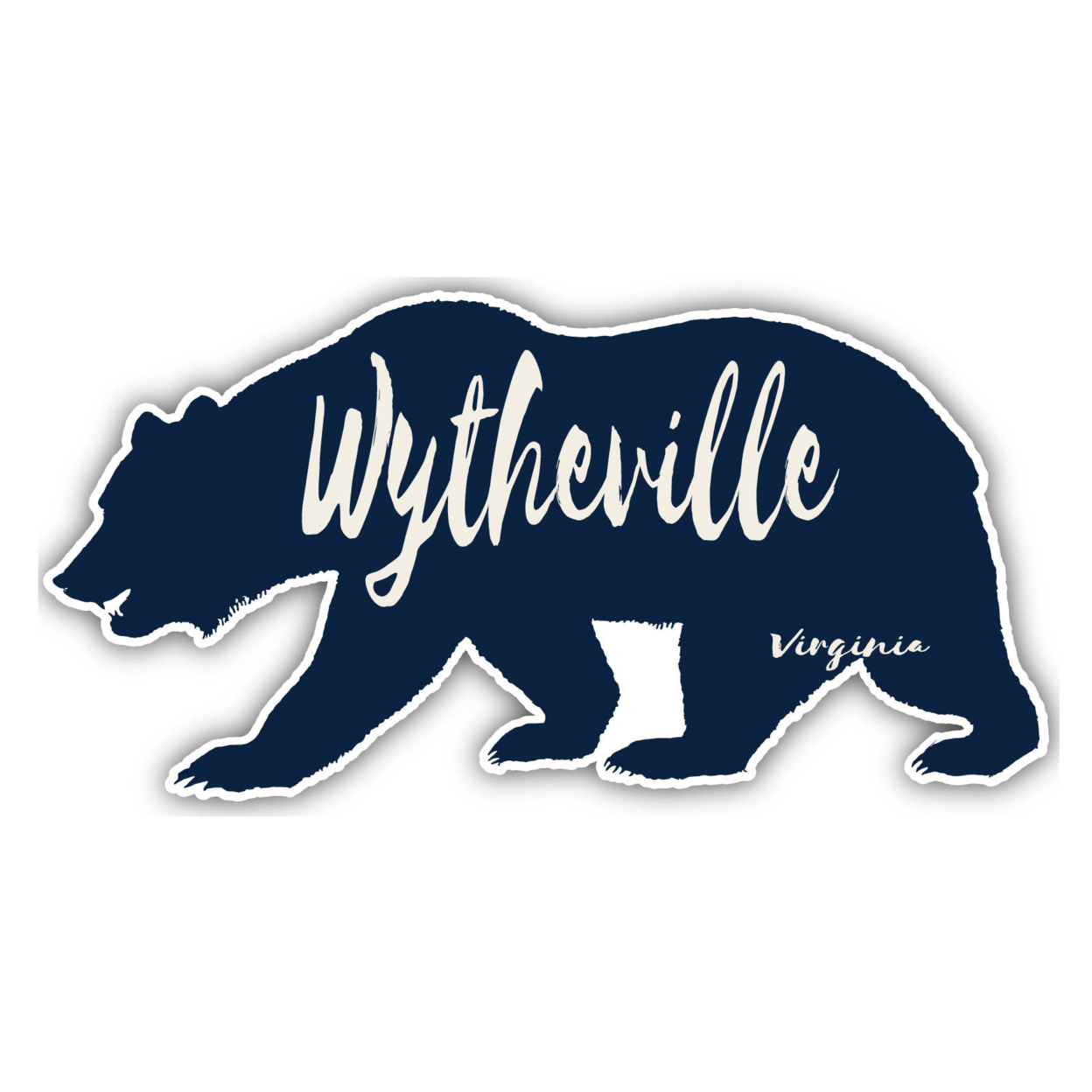 Wytheville Virginia Souvenir Decorative Stickers (Choose Theme And Size) - Single Unit, 4-Inch, Bear