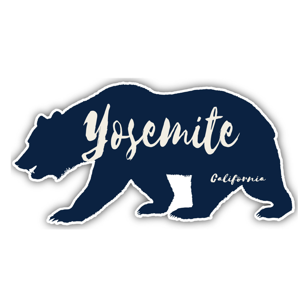 Yosemite California Souvenir Decorative Stickers (Choose Theme And Size) - Single Unit, 4-Inch, Bear