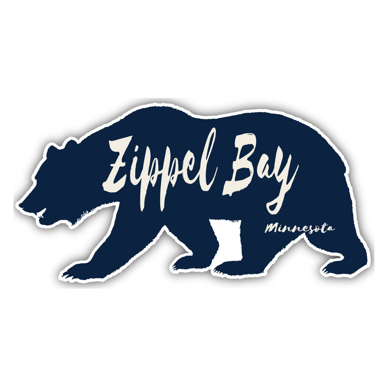 Zippel Bay Minnesota Souvenir Decorative Stickers (Choose Theme And Size) - Single Unit, 2-Inch, Bear