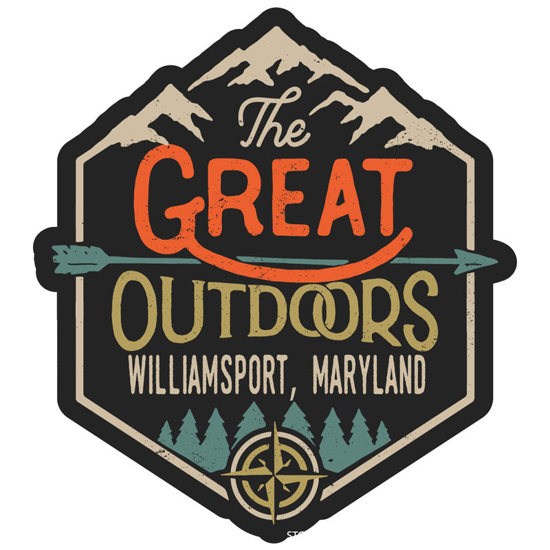 Williamsport Maryland Souvenir Decorative Stickers (Choose Theme And Size) - Single Unit, 2-Inch, Great Outdoors