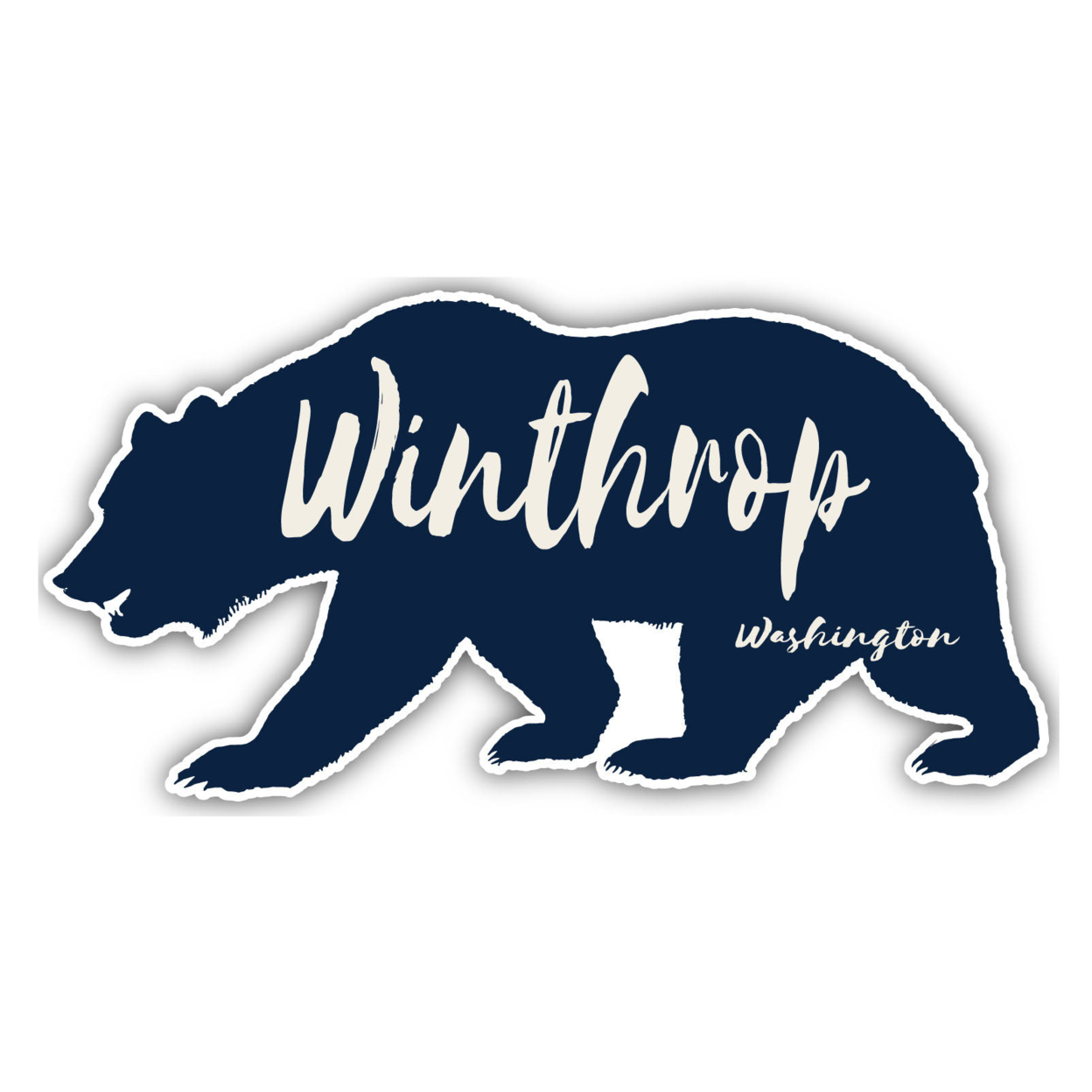 Winthrop Washington Souvenir Decorative Stickers (Choose Theme And Size) - Single Unit, 4-Inch, Great Outdoors