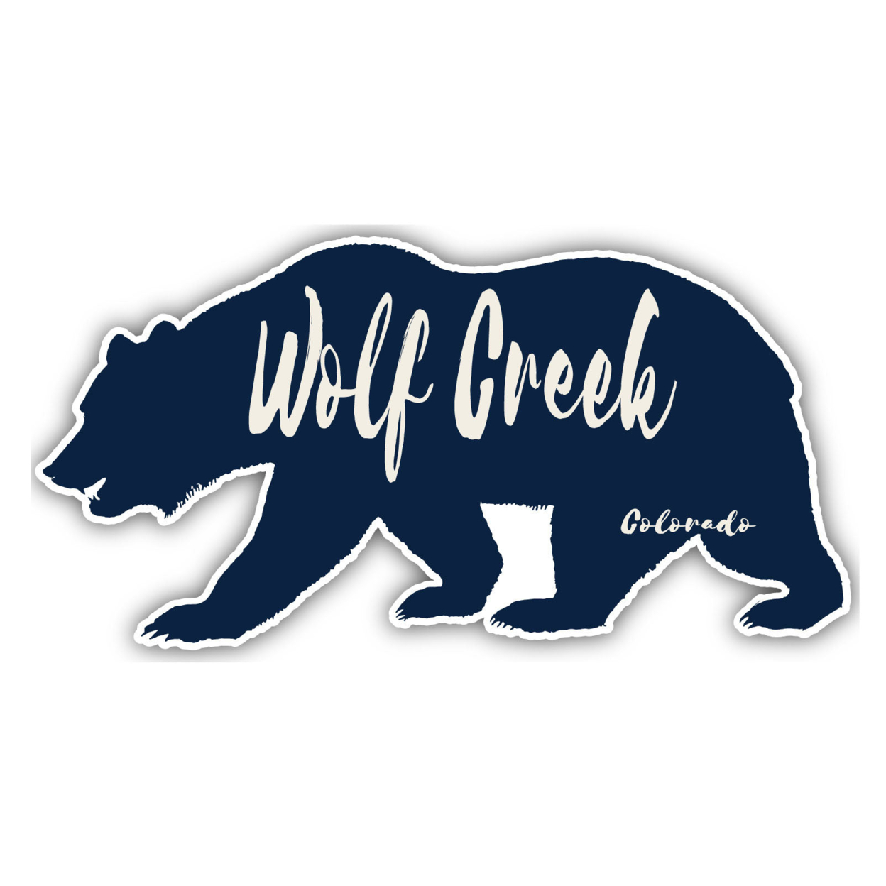 Wolf Creek Colorado Souvenir Decorative Stickers (Choose Theme And Size) - Single Unit, 4-Inch, Bear
