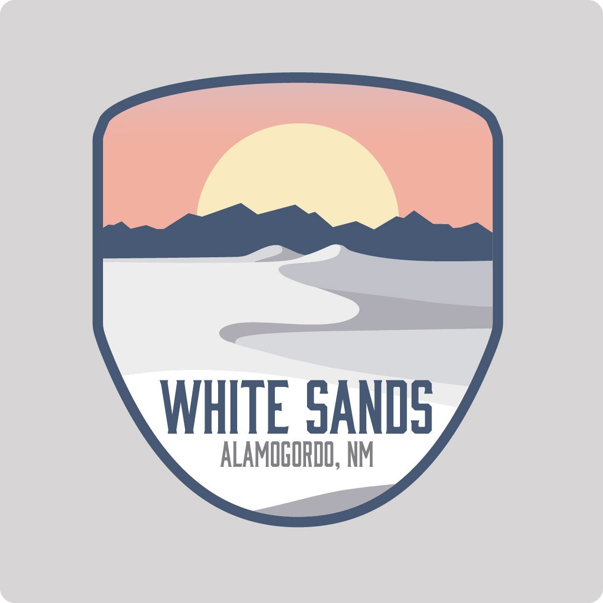 White Sands Alamogordo New Mexico Acrylic Coaster 4-Pack Design D