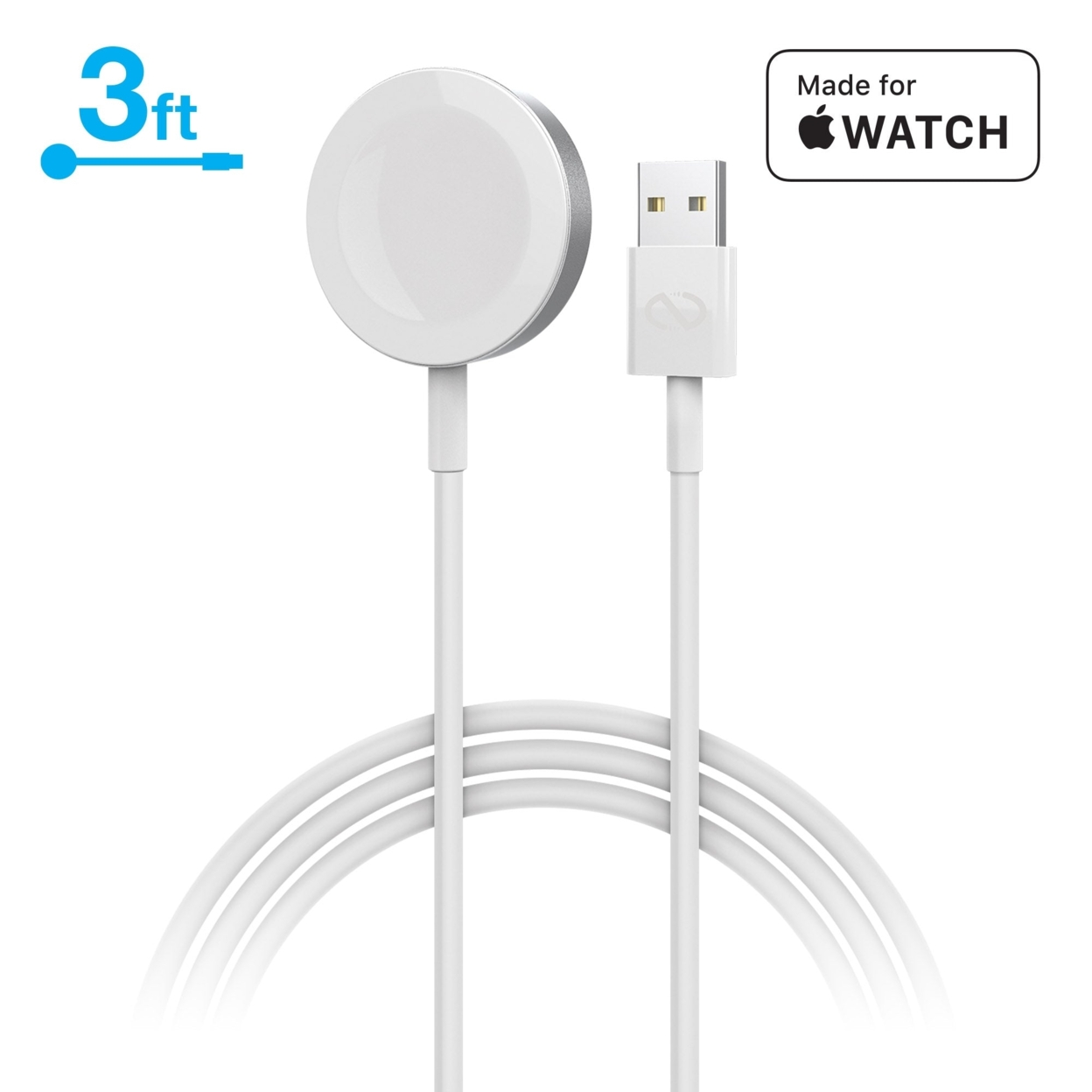 Naztech Magnetic Charging Cable For Apple Watch 3ft (15599-HYP)