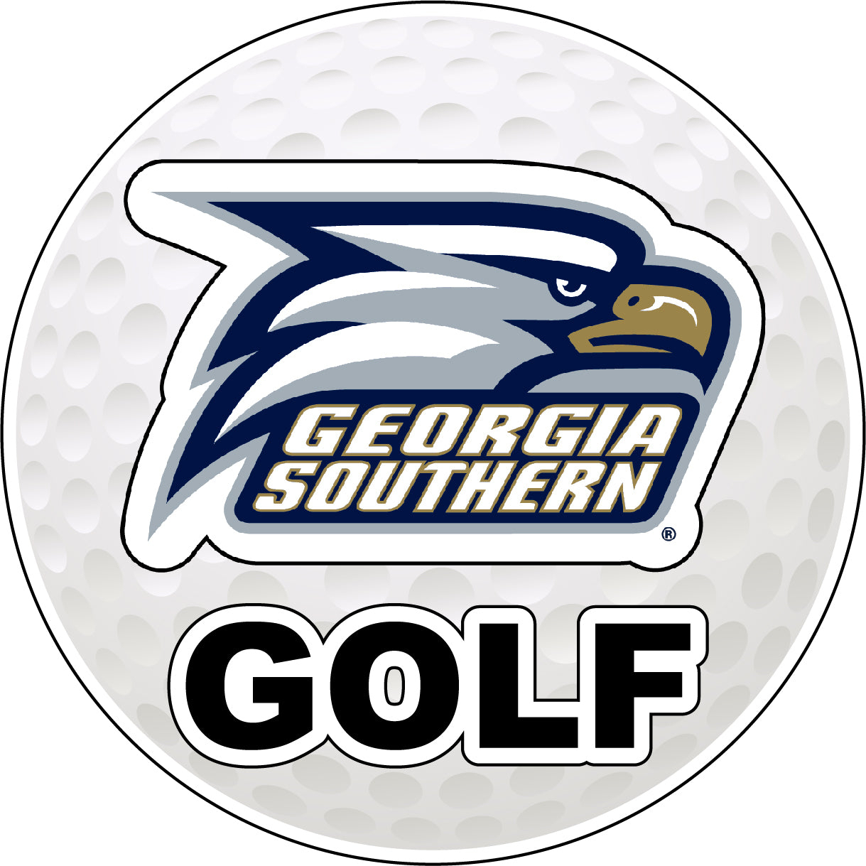 Georgia Southern Eagles 4-Inch Round Golf Ball Vinyl Decal Sticker