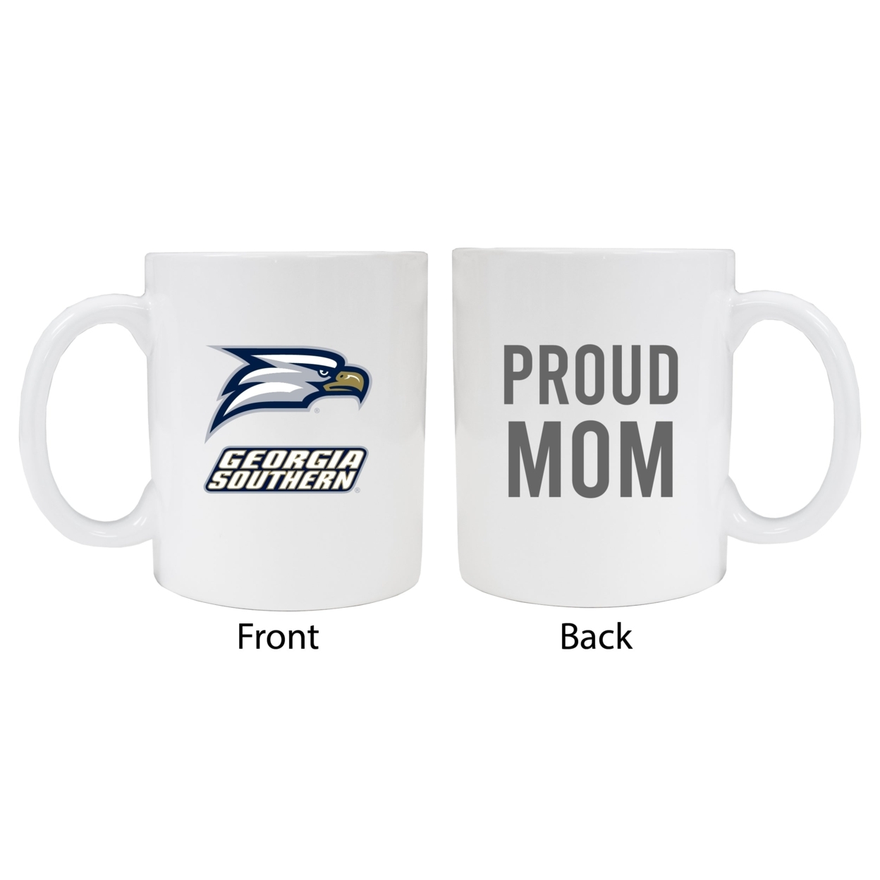Georgia Southern Eagles Proud Mom Ceramic Coffee Mug - White (2 Pack)