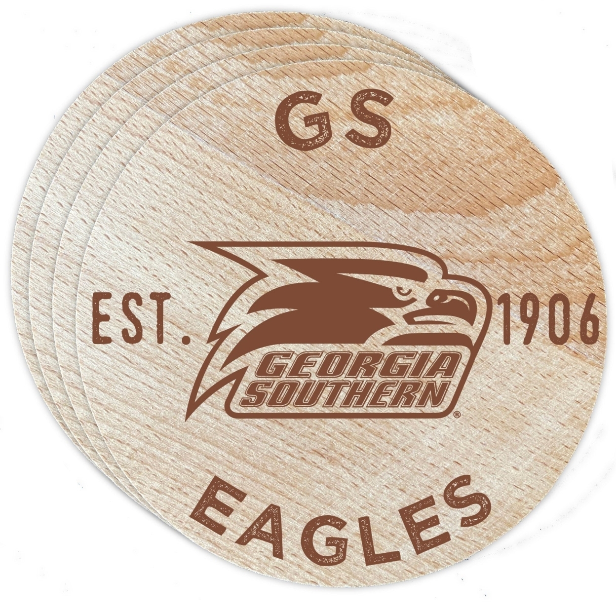 Georgia Southern Eagles Wood Coaster Engraved 4 Pack
