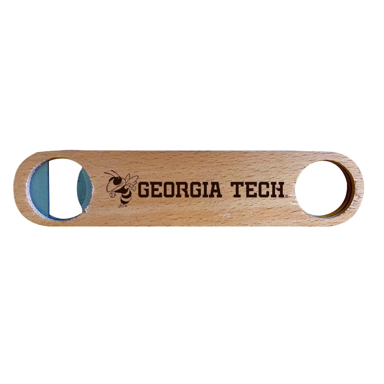 Georgia Tech Yellow Jackets Laser Etched Wooden Bottle Opener College Logo Design