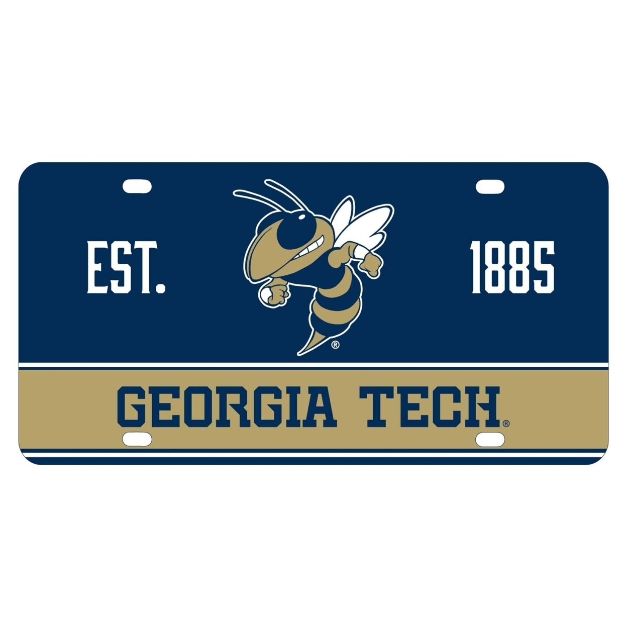 Georgia Tech Yellow Jackets Metal License Plate