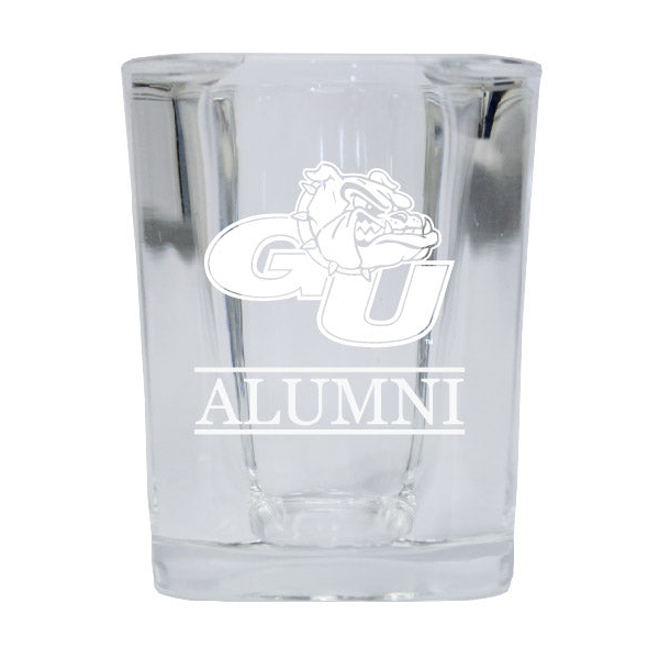 Gonzaga Bulldogs Alumni Etched Square Shot Glass