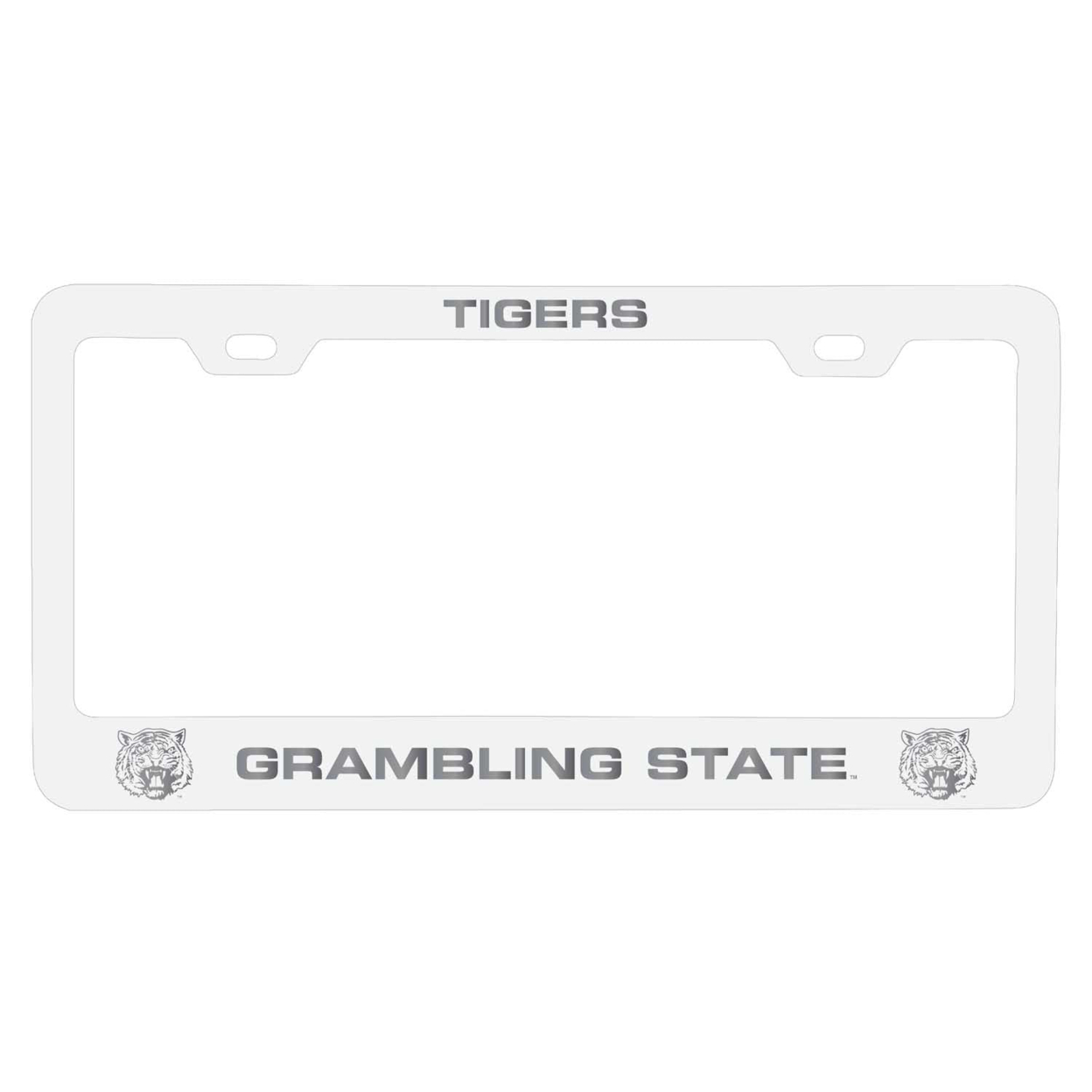 Grambling State Tigers Etched Metal License Plate Frame Choose Your Color