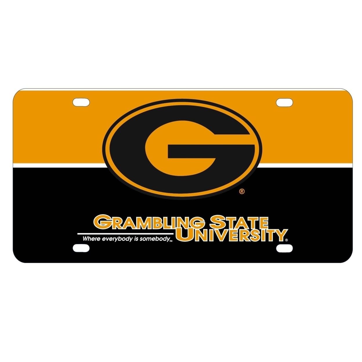 Grambling University Bulldogs Metal License Plate Car Tag